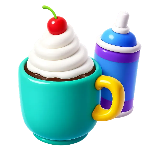 ภาพประกอบคำว่า whipped cream (วิปครีม)