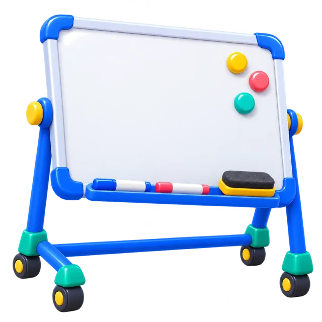 ภาพประกอบคำว่า whiteboard (กระดานไวท์บอร์ด)