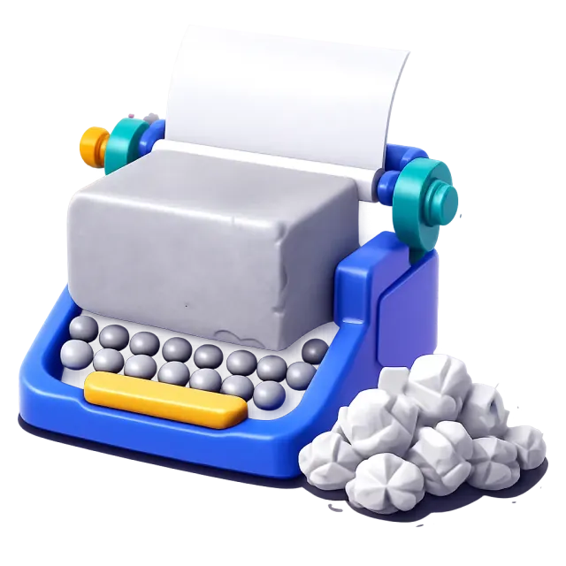 ภาพประกอบคำว่า writer's block (อาการเขียนไม่ออก)