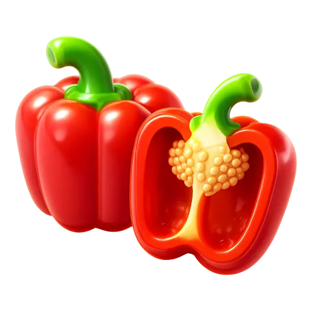 ภาพประกอบคำว่า bell pepper (พริกหยวก / พริกหวาน)