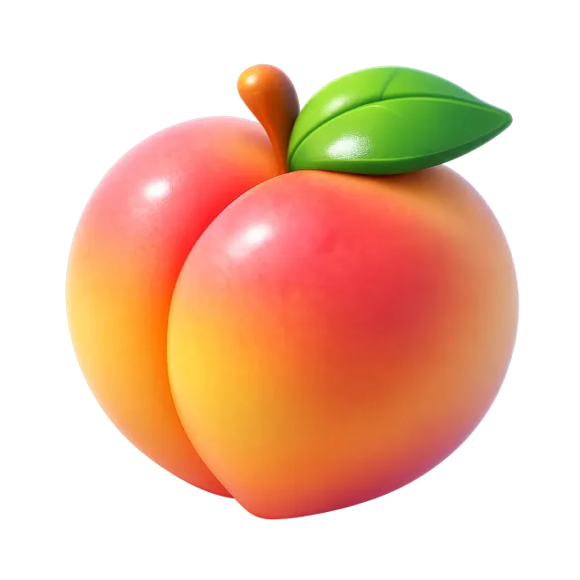 ภาพประกอบคำว่า peach (ลูกพีช)