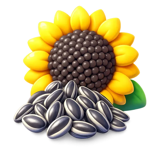 ภาพประกอบคำว่า sunflower seeds (เมล็ดทานตะวัน)